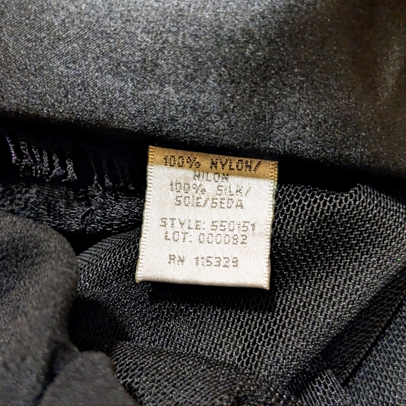 Badgley Mischka Vintage Black Silk Lace Beaded Cocktail Dress - Picture 11 of 11